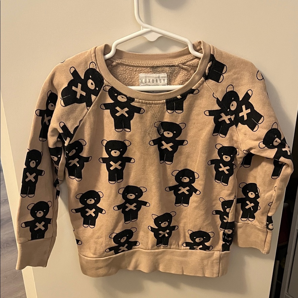 Huxbaby Tan and Black Graphic Sweatshirt